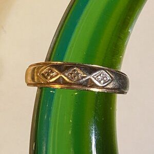 vintage modernist libco 10k gold ring